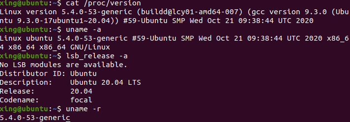 查看当前Ubuntu系统的版本